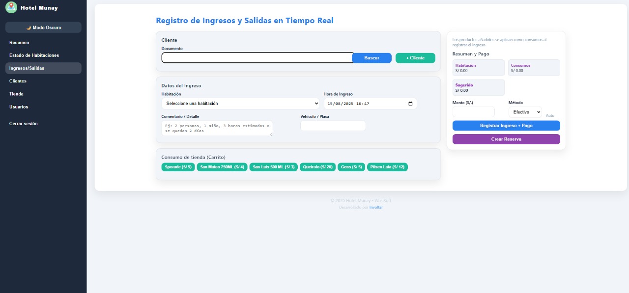 WasiSoft registro de entradas y salidas